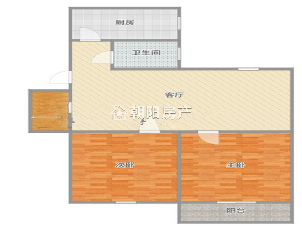 针织厂北 59平 南向两居 满两年 2006元/平