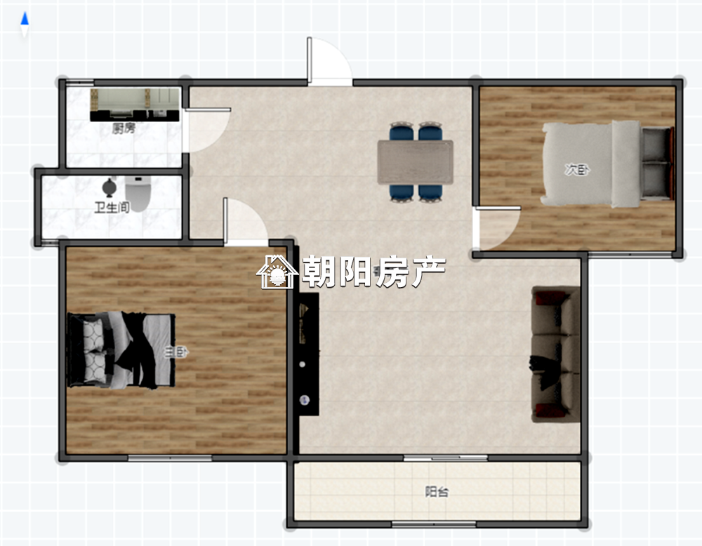 东方名珠 109平 南向精装两居 满两年 交通便利 学区房