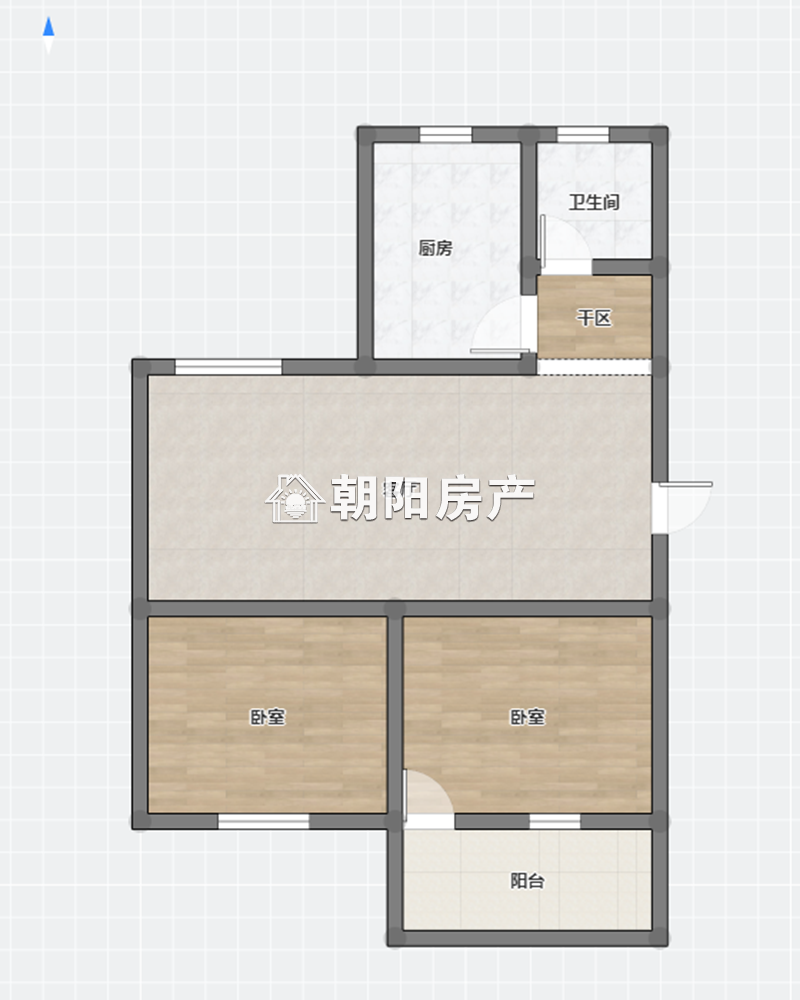 阳光村 69平 朝南两室一卫 交通便利 随时看房