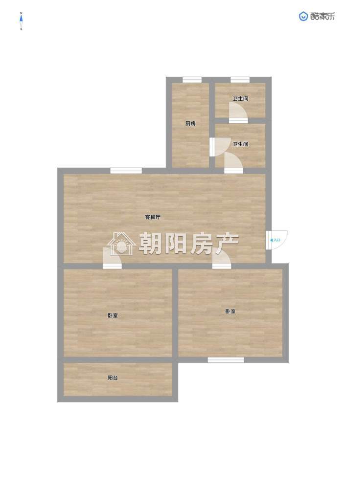 柏园医药家属楼 65平 南向两室一厅 交通便利 简装
