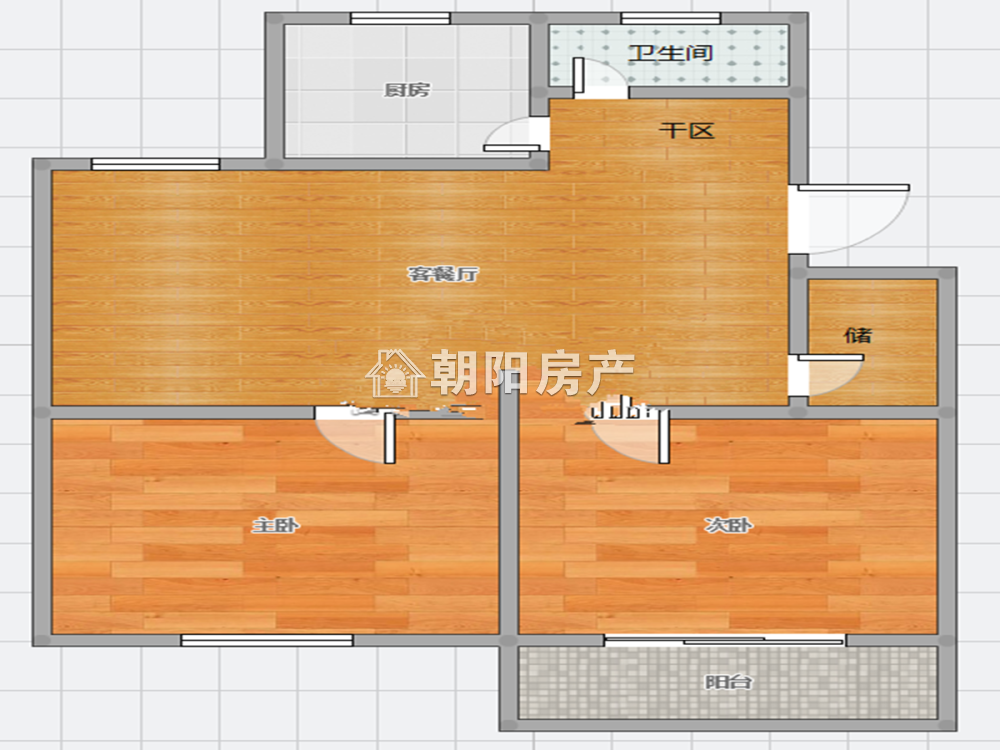 翠竹园 77平 南向两室 满两年 普装 2823元/平