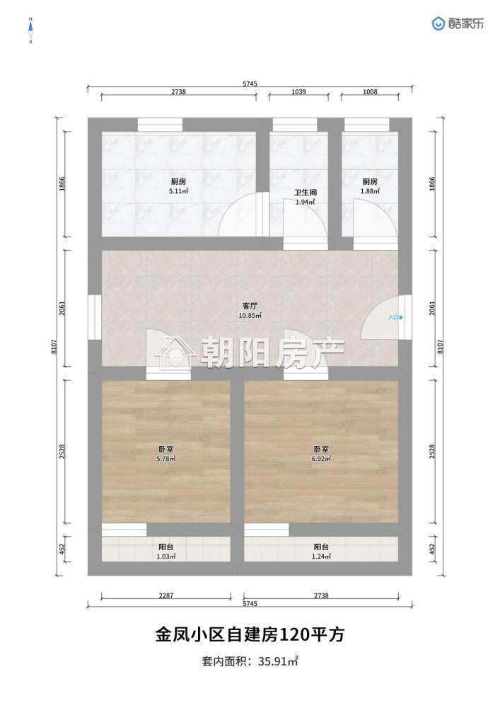 金凤小区 120平 朝南三室精装 3083元/平 交通便利