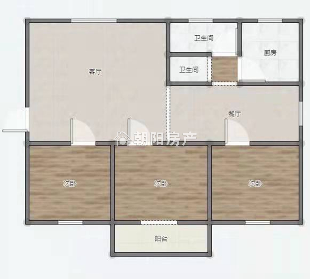 通达四村 127平 南向精装三居 学区房 满两年