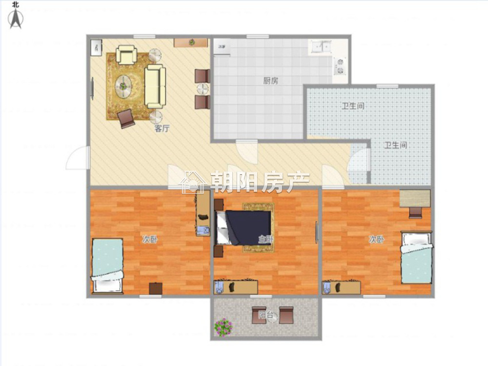 柏园南村一期 87平 南向三居 免税满两年 学区房