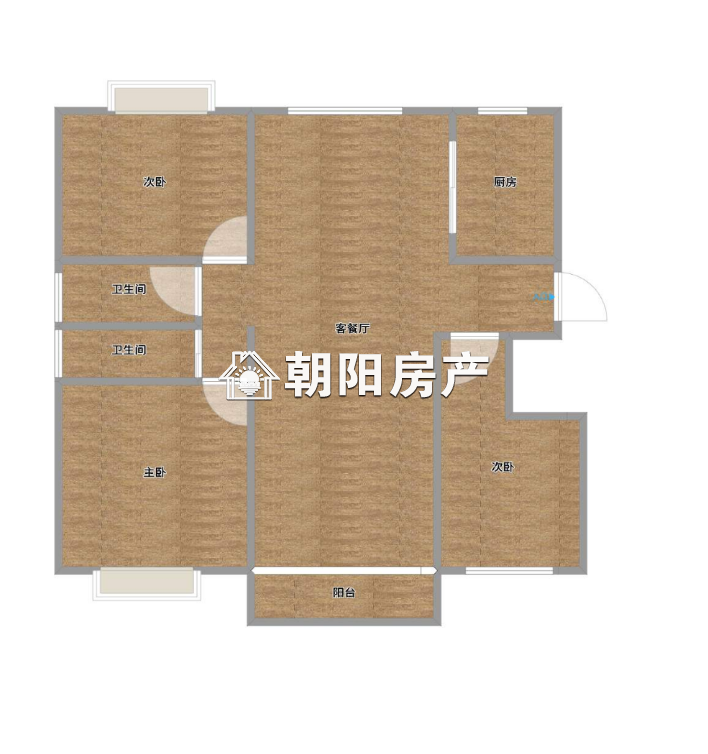 状元学府 104平 南向三室 满两年 毛坯洋房
