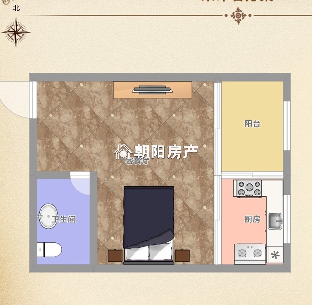 万达广场 49平 精装一室 交通便利 学区房