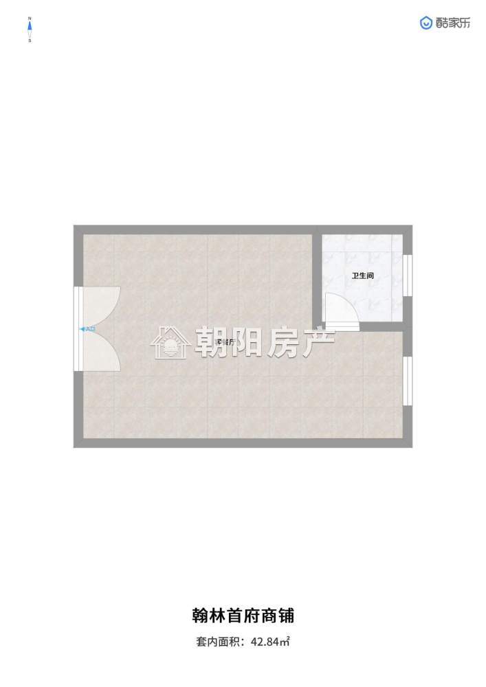 翰林首府91平临街旺铺 优质地段 人流密集 简装