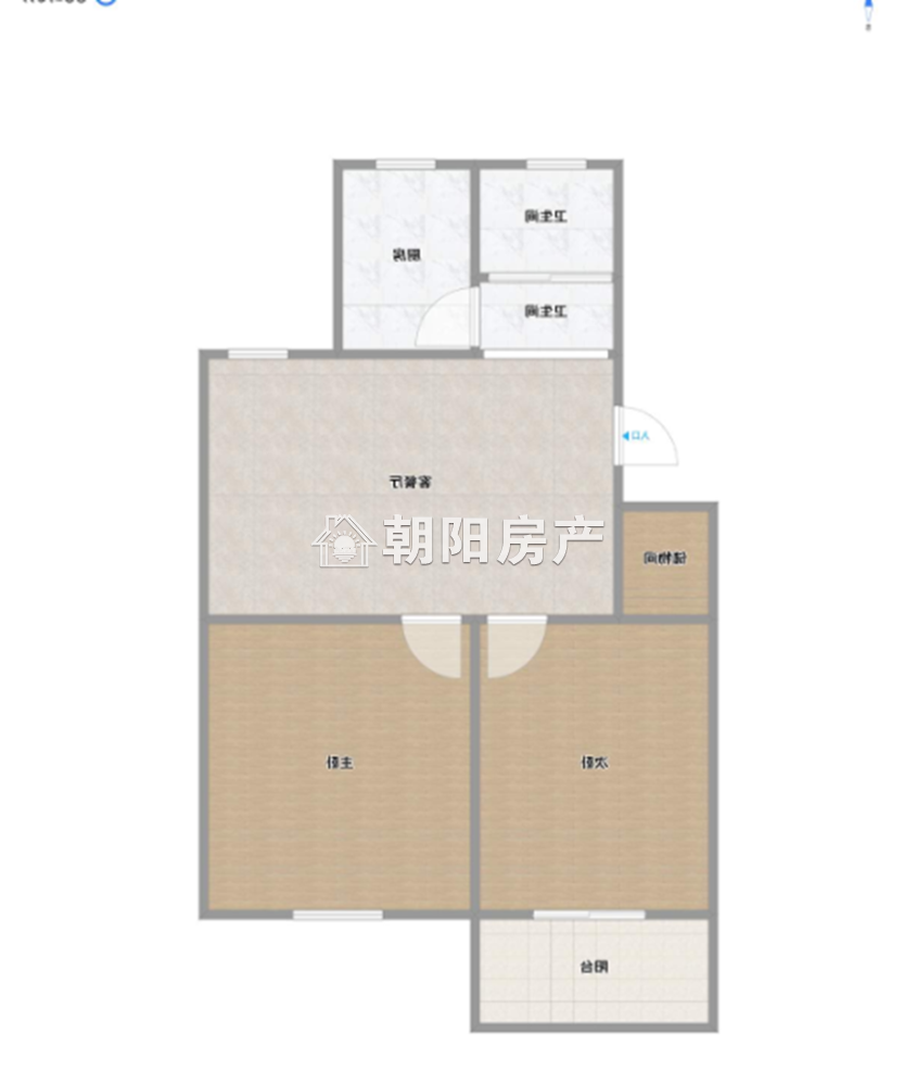 市场新村 77平 南向两室 学区房 交通便利