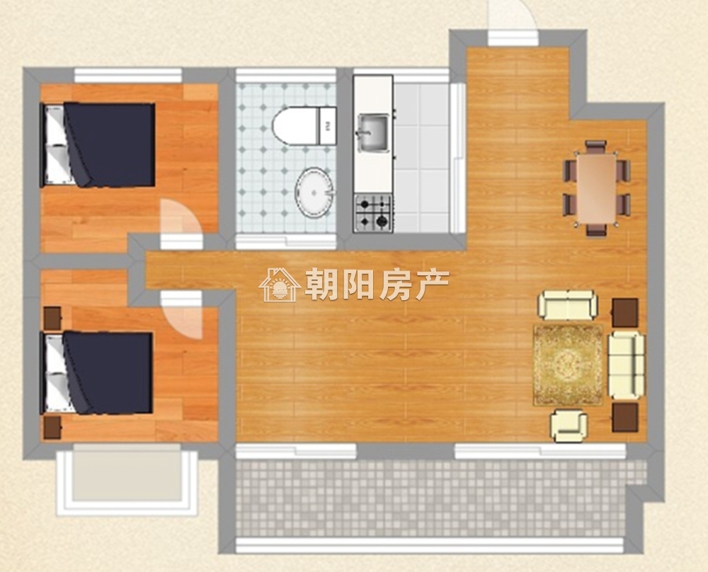 新城悦府一期 99平 朝南三居 学区房 毛坯