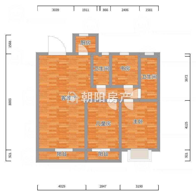 佳源都市 103平 南向三居两卫 毛坯 学区房随时看房