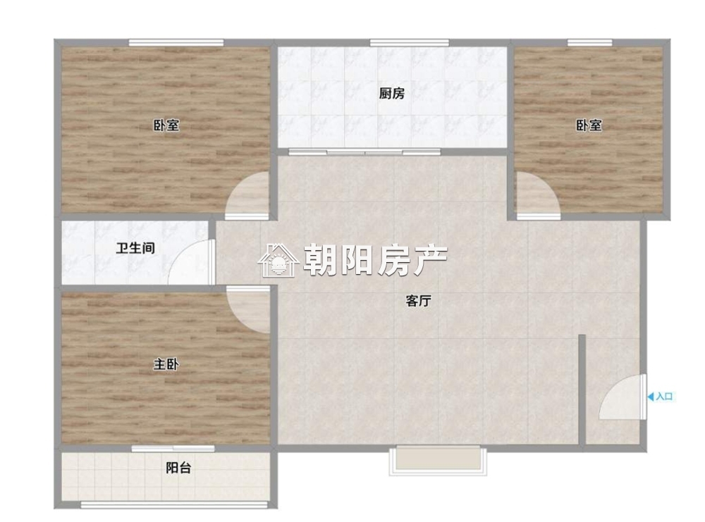 京澳广场 109平 南向三居 毛坯好改 采光好