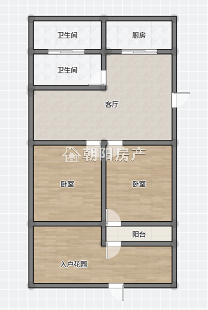 幸福家园 96平 南向两居 简装 交通便利 随时看房