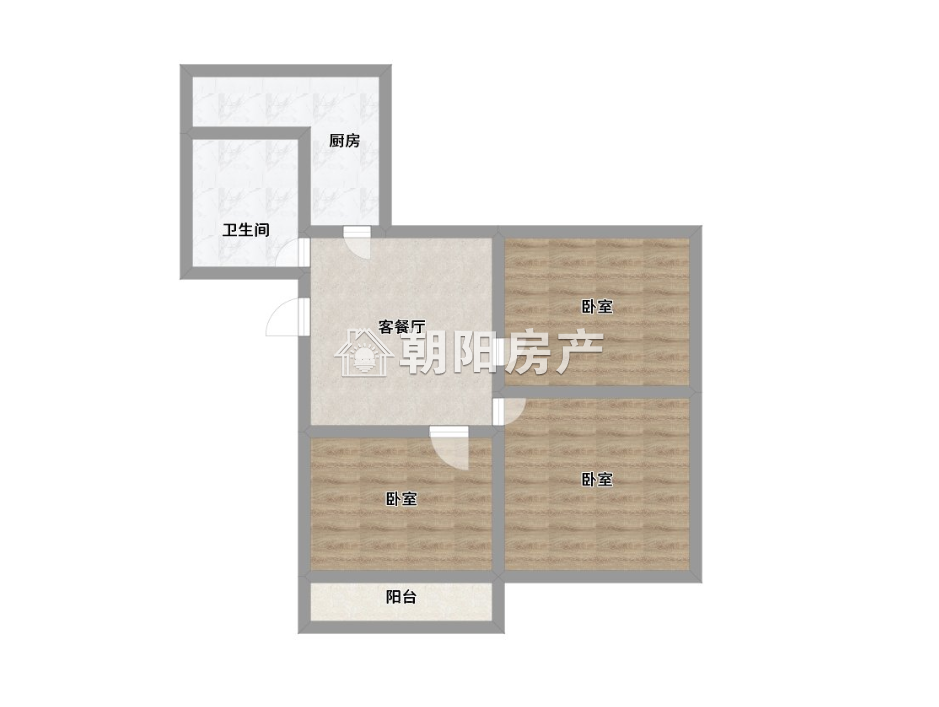 柏园南村一期 72平 三室一厅 高楼层 交通便利 单价3722元/平