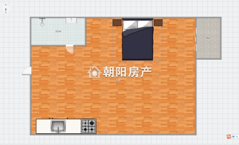 中环158 29平 精装一室 配套齐全 随时看房