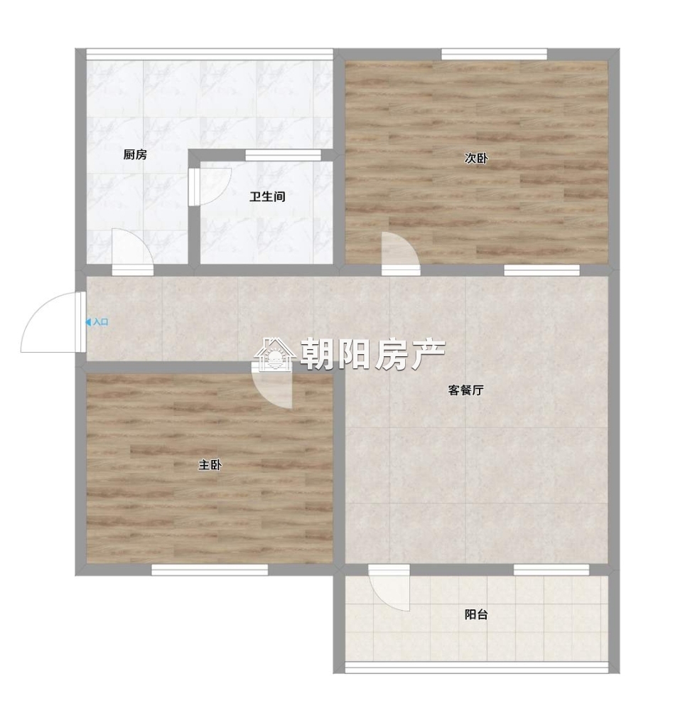 公安大院 61平 朝南两室 满两年免税 洞二学区
