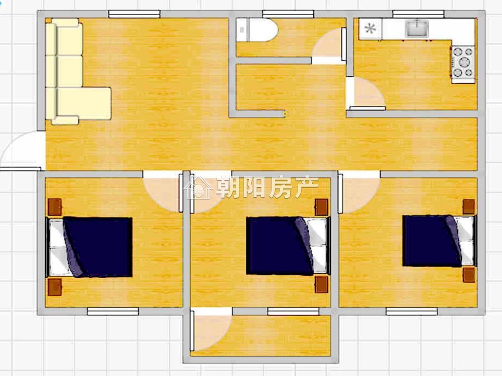 龙湖中学家属楼 86平 精装南朝向三室 满两年 独家房源