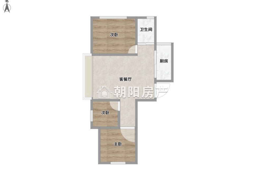东城国际 108平 南向三居采光好 毛坯 3333元/平