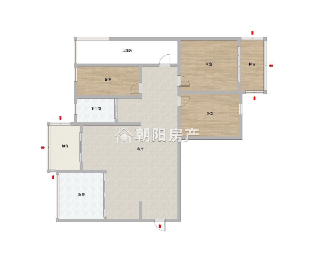 建西村 131平 南向精装三室 满五唯一 2733元/平