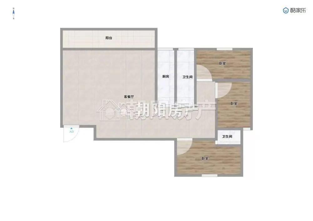 财富广场 124平 南向精装三居 满五唯一 单价5455元