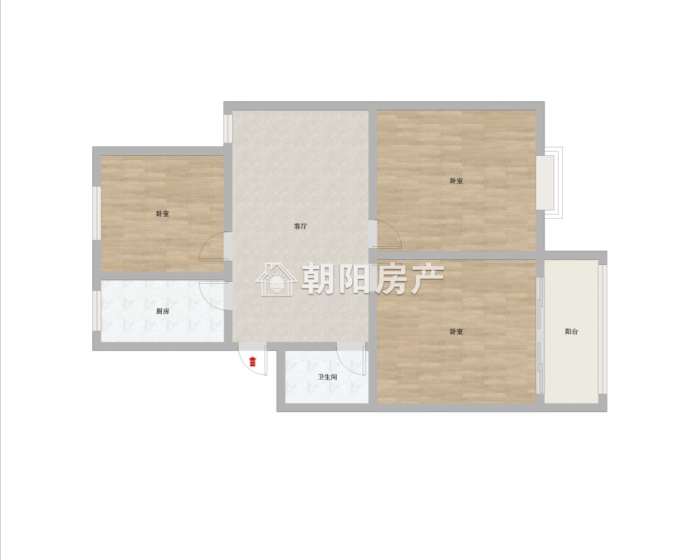 八公山新村B区 80平 南向三室一厅 交通便利 毛坯