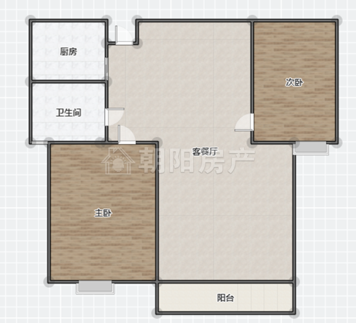 碧荷庭电梯房毛坯2室房型好_13