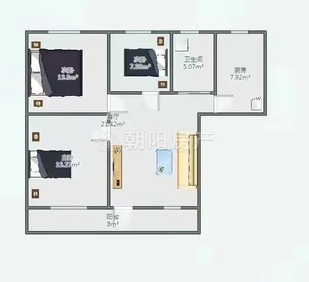 福海园114平方精装3室二小学区房出售_9