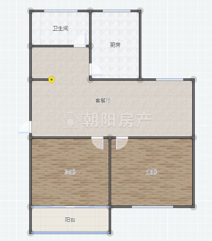 香港街78平方简装两室一厅出租_9