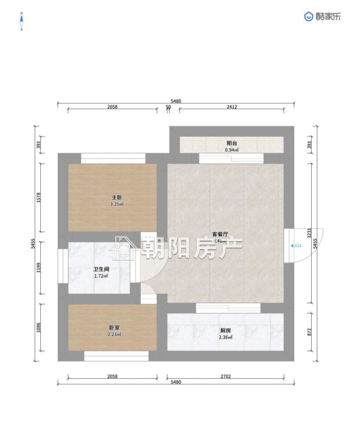 中和园90平方2室毛坯实验二小学区出售_11