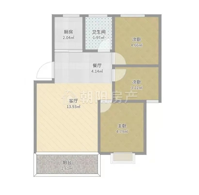 新城区 现代汉城 116平米 三室两厅二楼 普通装修_12