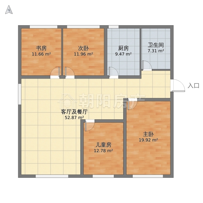 新城区花园小区四室两厅 149.75平米简单装修 学区房_13