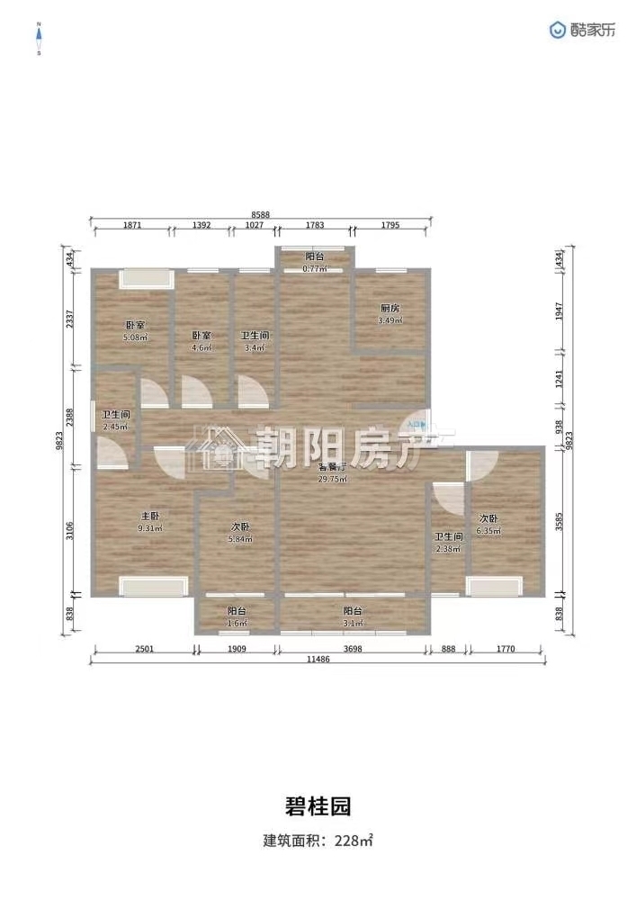 润地广场148平方4室前后大平台实小学区房出售_10