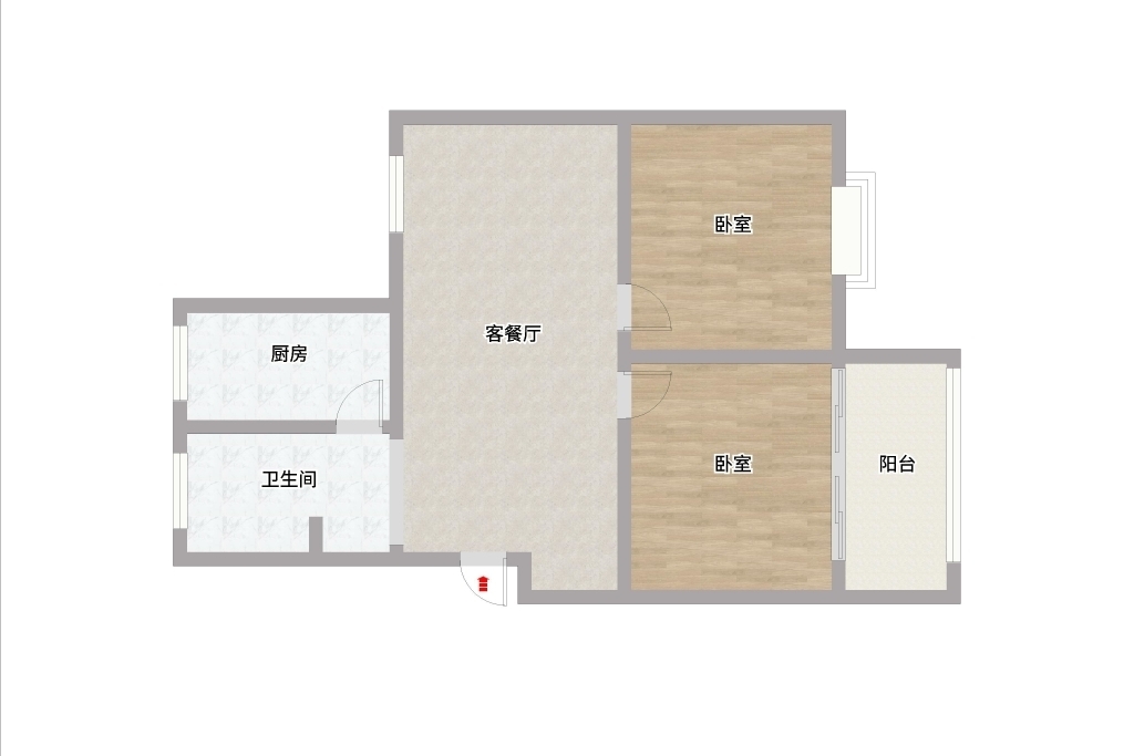 出售建西村  75平方  6幺7  简装  2室1厅  地势好  环境好  采光好_21