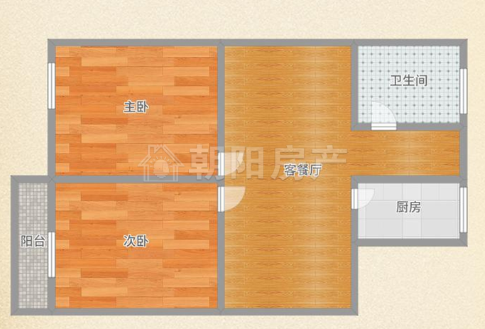 印机厂东综合楼简装2室1厅 多层五楼_11