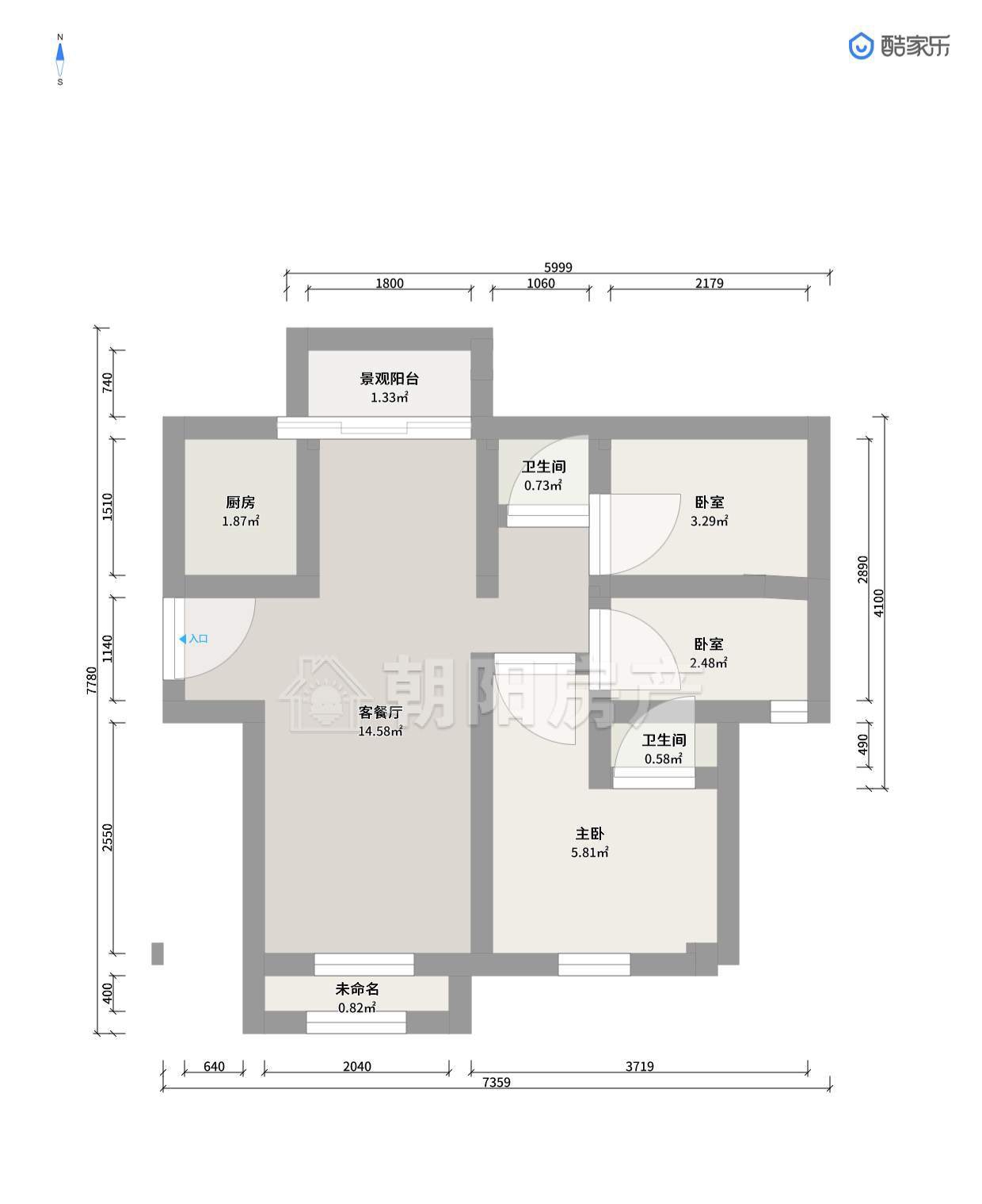 滨河湾南区125平方3室毛坯出售_15