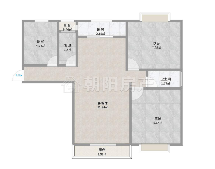 大顺路天玺国际城115平3室2厅2卫精装学区房出售_12