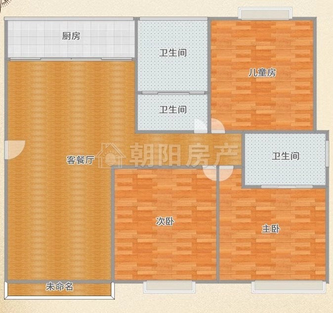 君子大道景润中央城113平3室2厅简装出售_13