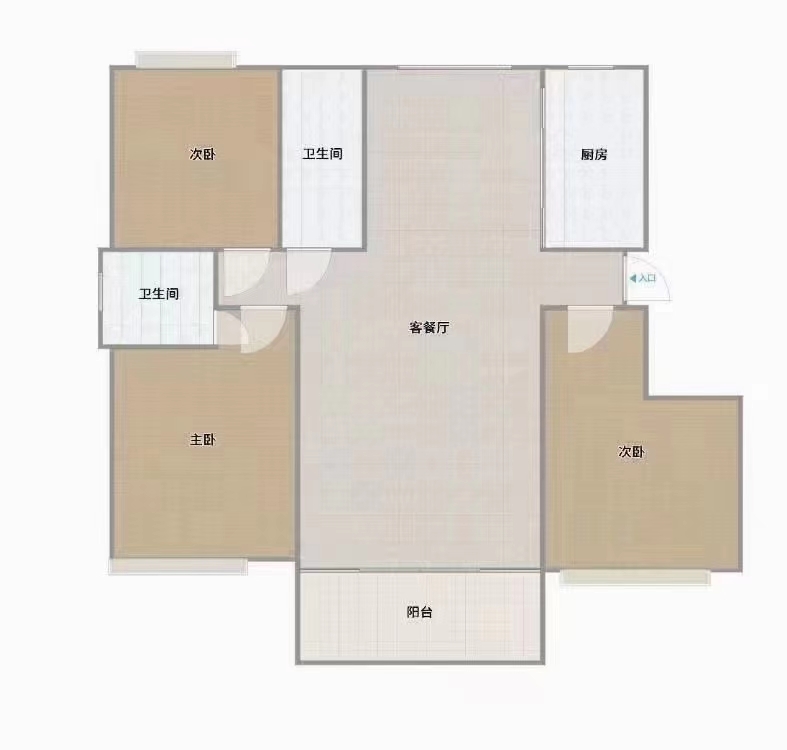舜山名邸3室毛坯电梯洋房_15