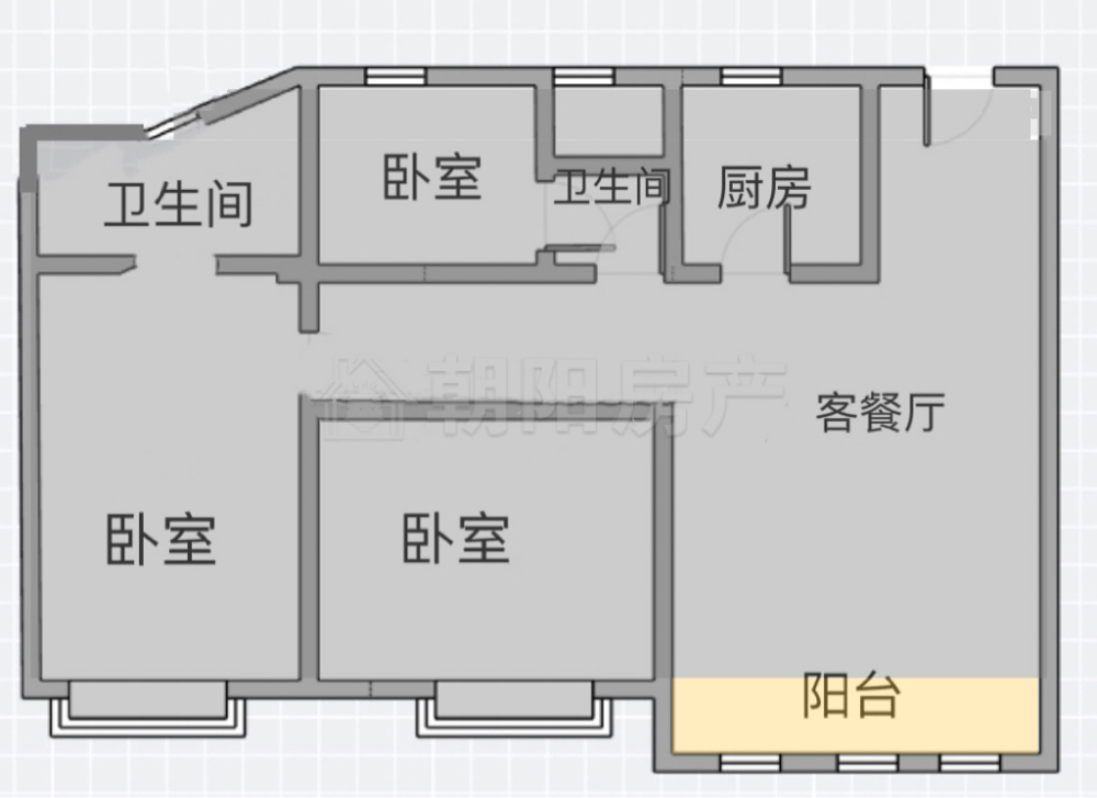 绿城明月山南三室两厅毛坯出售_11