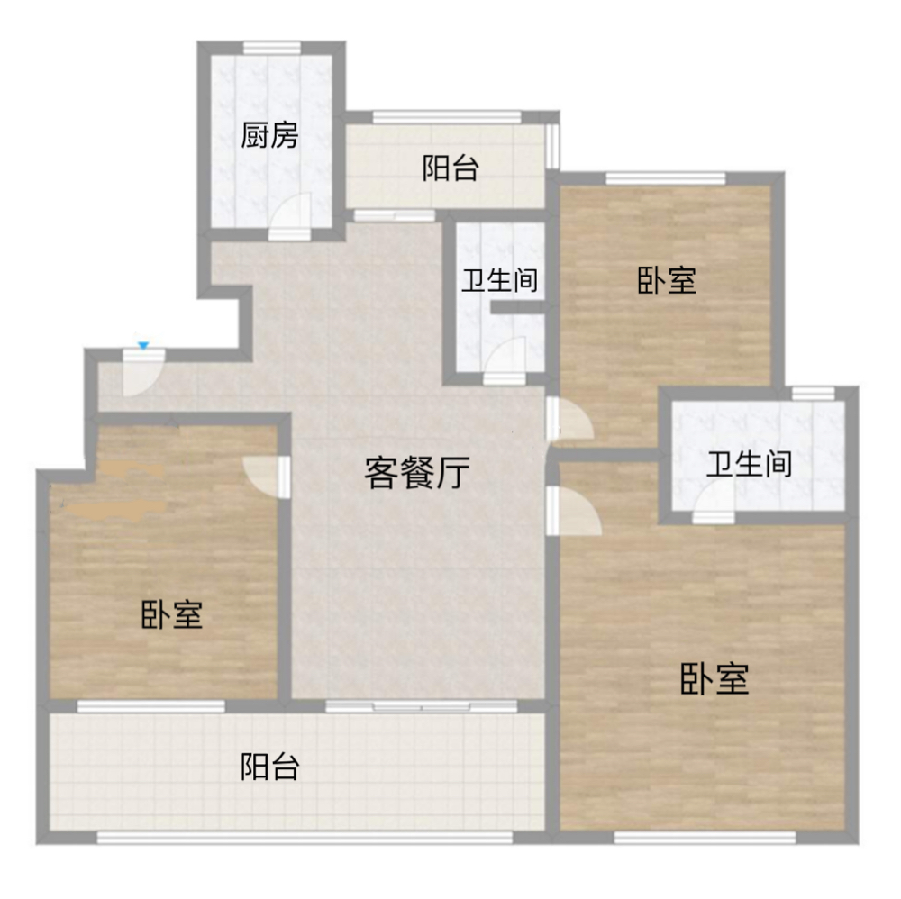 龙城奥韵二期楼王位置3室2厅毛坯房出售_13