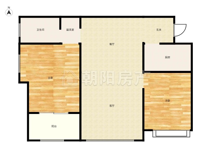 朝阳公馆毛坯房2室2厅洞二小本部_13