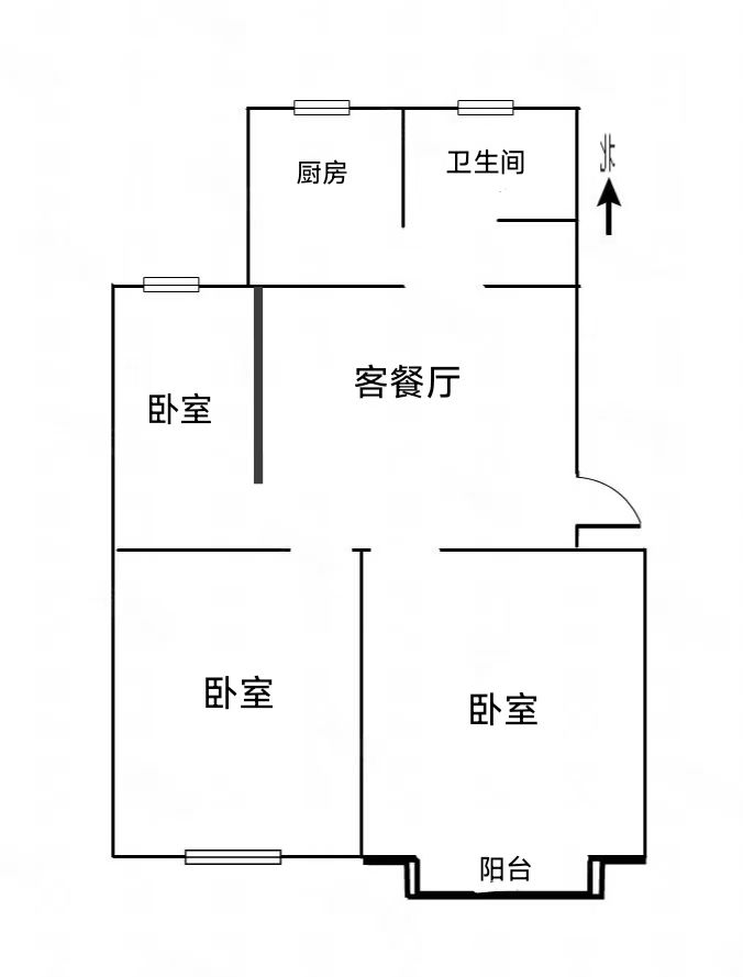 新家园A区 70平 豪装三室 通透全明 配套齐全_11