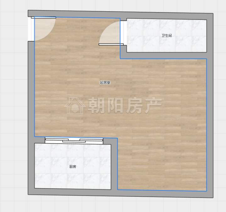 龙湖中心5层精装小公寓42平 1室1厅低价出售_1