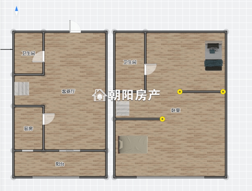 金地国际城A区 53平 精装两室两厅 南向采光好 满两年_21