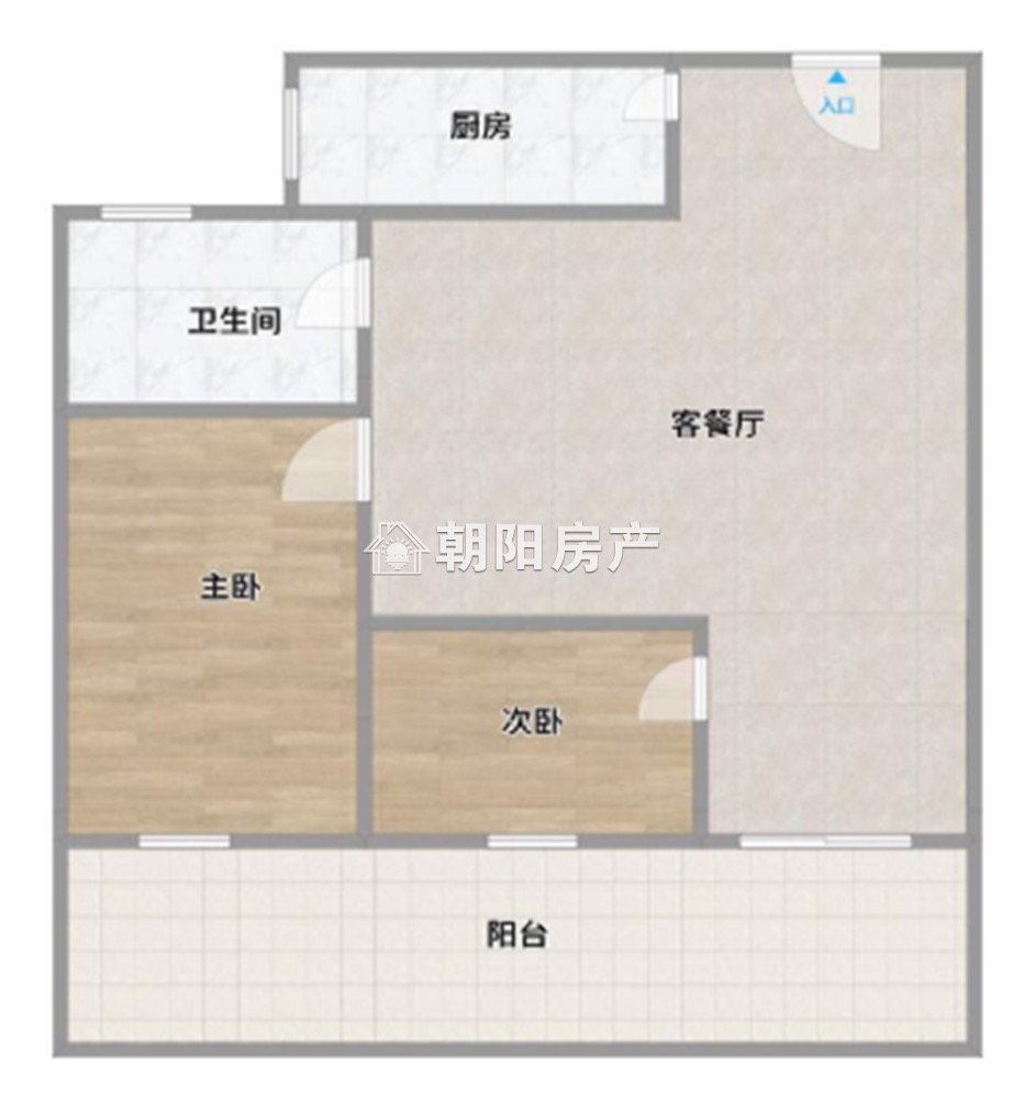 金地月伴湾四区两室两厅一卫一厨超大阳台_16