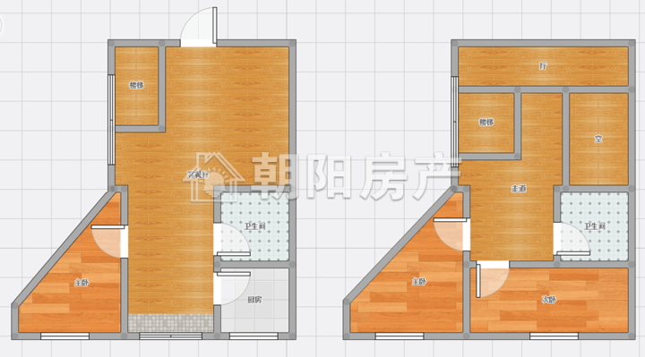 财富中心 复试住宅 2室2厅 边户 采光好 看房方便_12