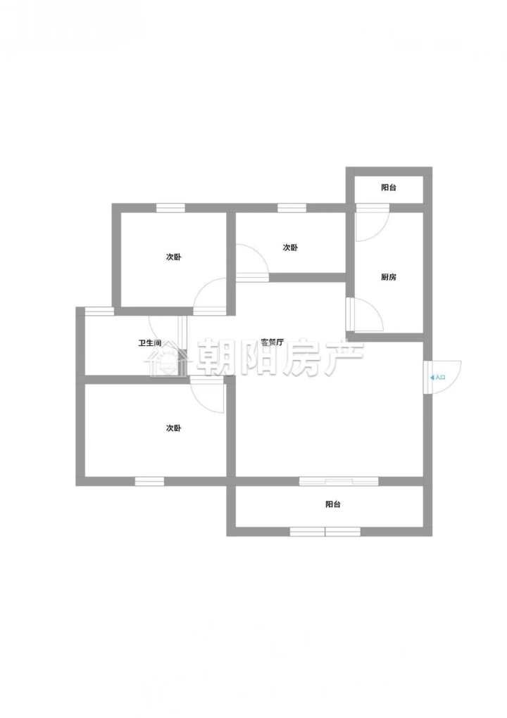 新小区循理新嘉园三室二厅二卫毛坯出售_10