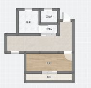 金丰易居2期，1室1厅精装修，4楼。