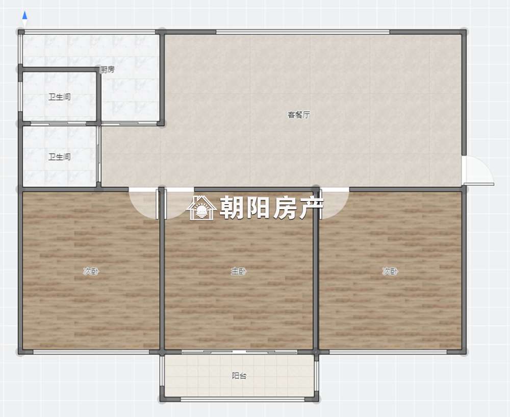 朝阳村 93平精装三室 学区房配套齐全 南向采光好_16