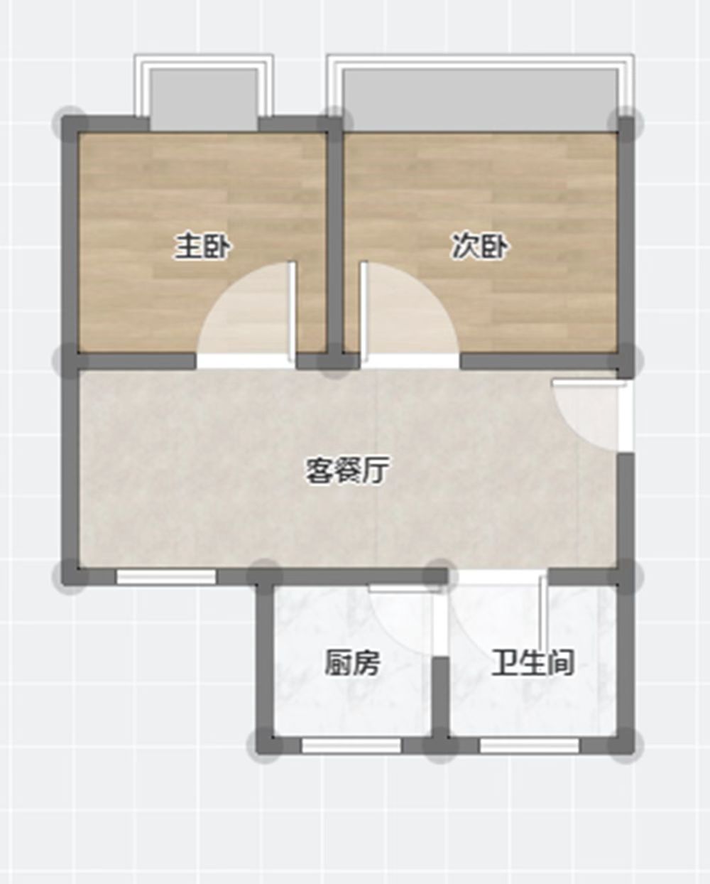 新家园C区 79平 两室两厅 学区房 简装出租_14