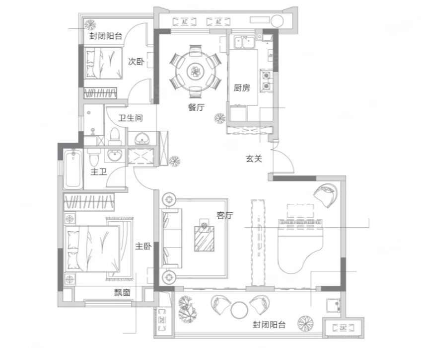 新上 信达天境 电梯洋房 位置好 三室二厅 送车位_14